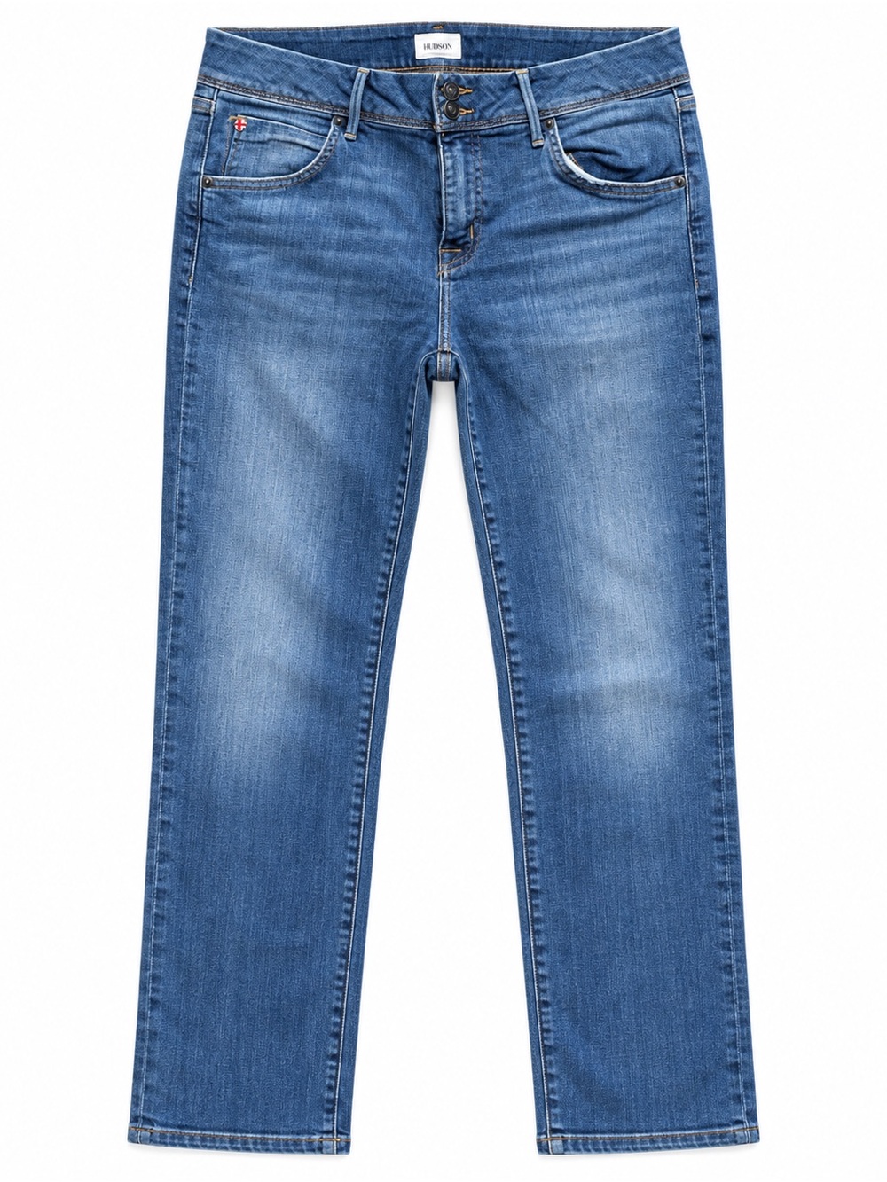 Hudson medium-wash blue jeans